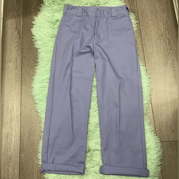 Women’s Chambray DICKIES Crop Roll Hem Work Pants Like New - Picture 5 of 14